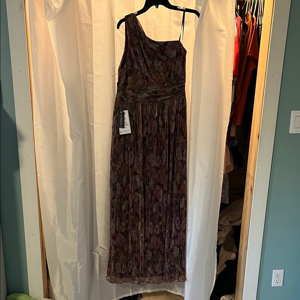 B Darlin One-Shoulder Purple Dress